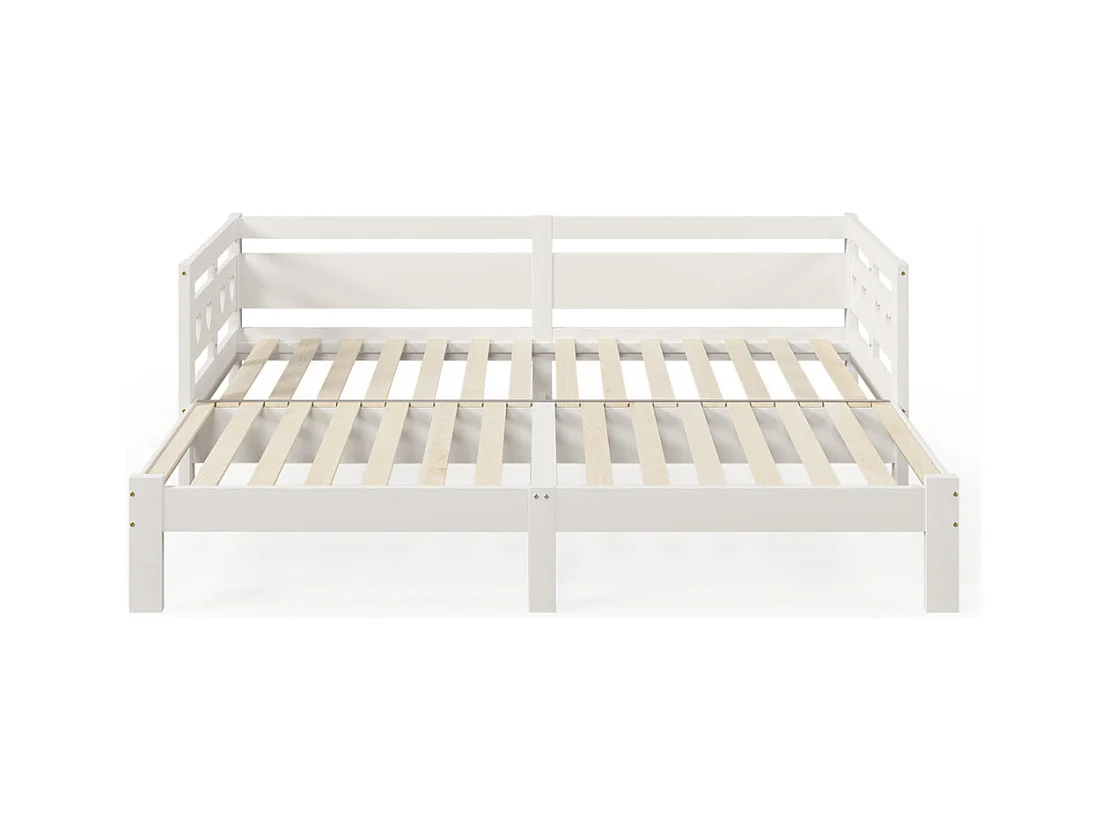 Lit adulte lit 90x200 cm lit de jour lit évolutif Single pin massif blanc
