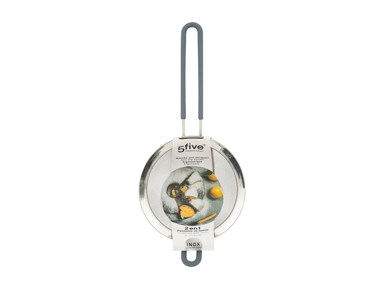 Passoire & Tamis en Inox "2 en 1" 13cm Gris