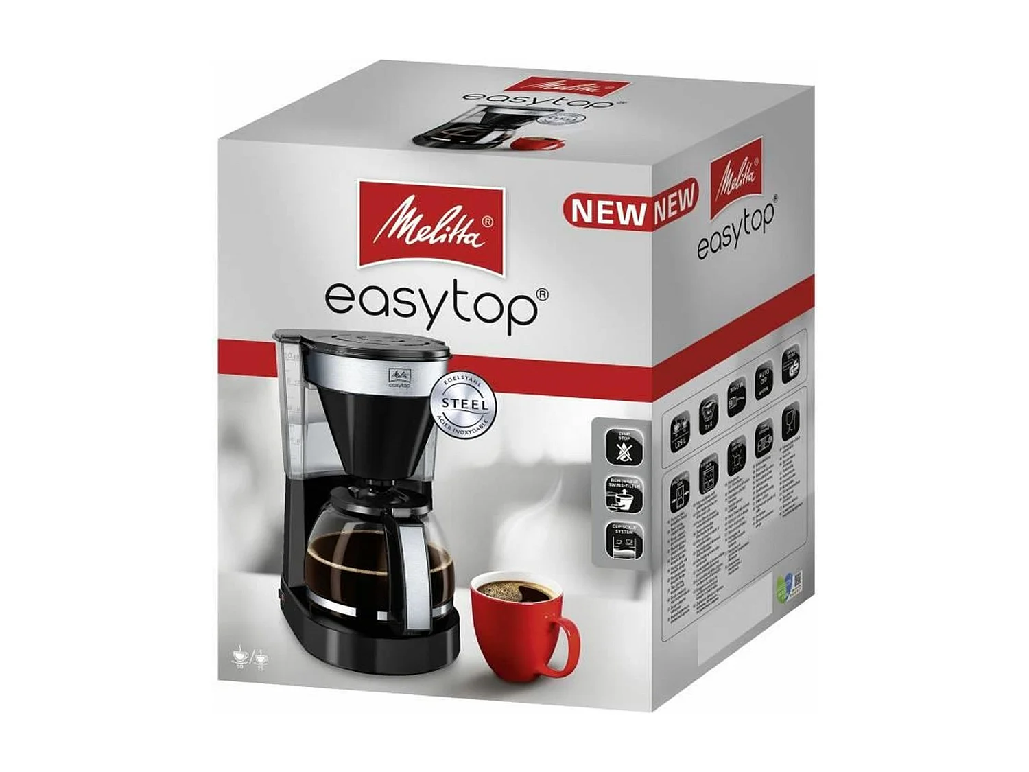 Cafétière électrique Melitta Easy Top II 1023-04 1050 W Noir