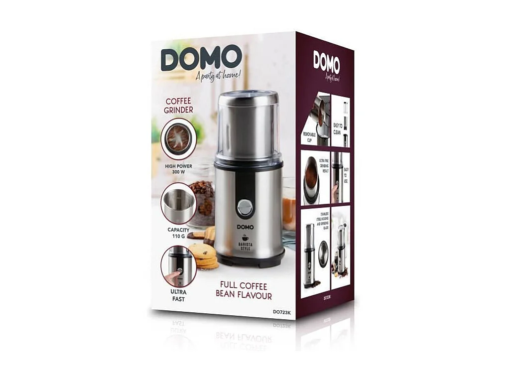 Molinillo de café eléctrico de 300 W - 110 g - Mecanismo de molienda con muelas