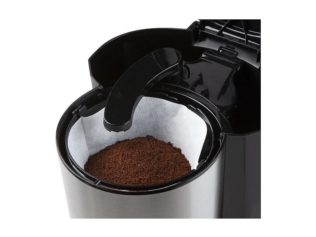 Cafetiere Filtre - DOMO - DO708K - 1000 W - 1,5 L - 12 tasses - Ecran LCD - Minuteur 24 h - Noir et acier inoxydable