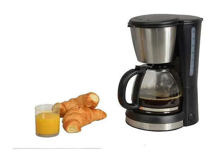 KITCHEN CHEF KSMD250 Cafetiere - 15 tasses - Inox/Noir