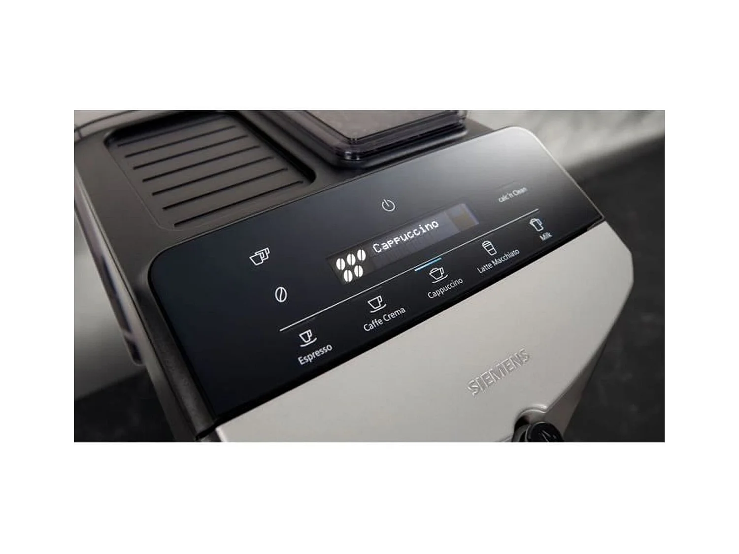 Machine à café SIEMENS - 5 boissons, bac à grains 250g, réservoir d'eau 1,4L