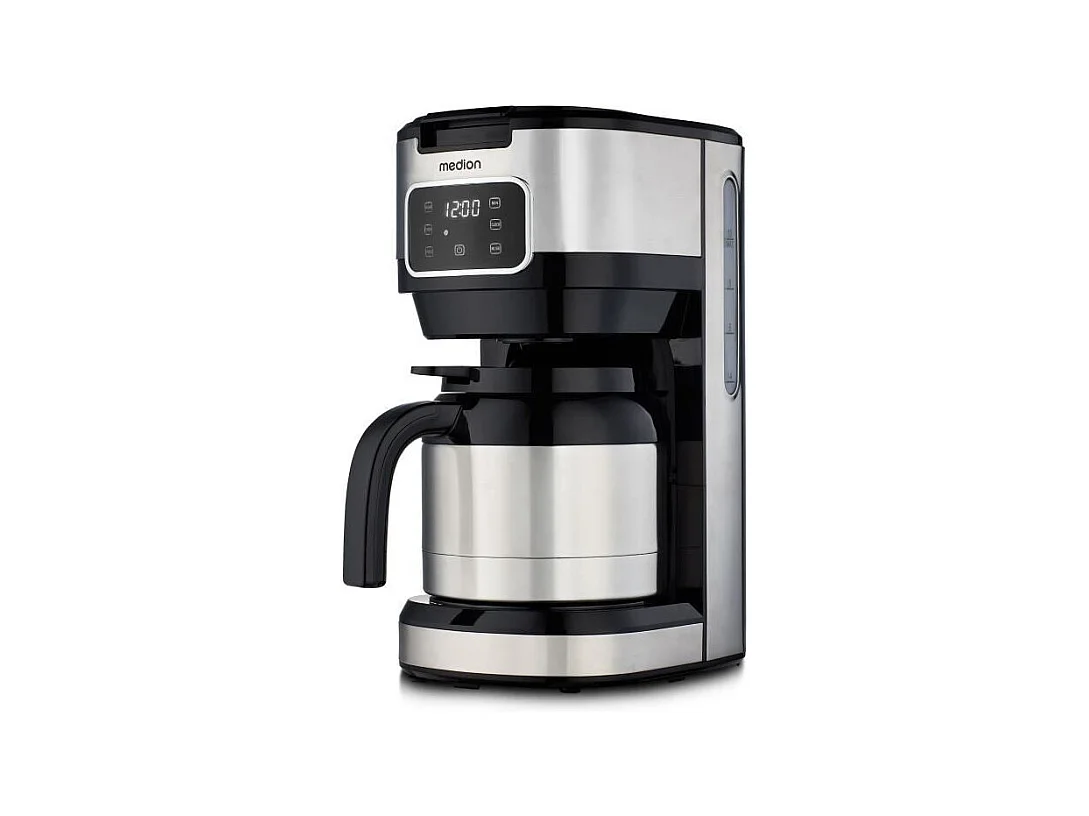 Cafetiere Filtre Digitale Isotherme - MEDION - 900W - 1,2L - Silver