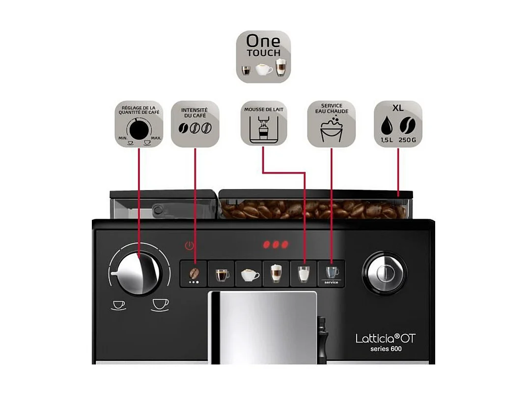 Machine a café automatique - MELITTA - Latticia OT F300-101 - Argent