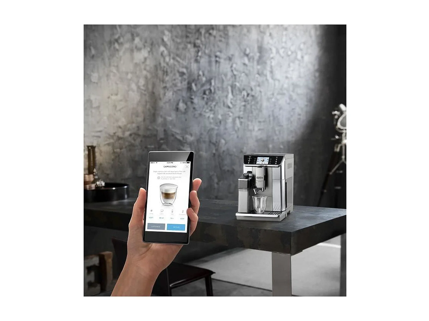 Cafetera espresso con molinillo - Conectada - PrimaDonna Elite - Gris