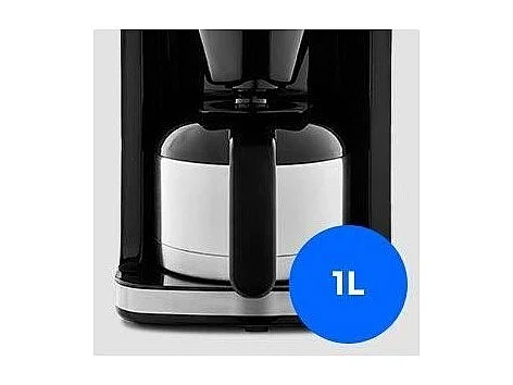 Cafetiere Filtre Digitale Isotherme avec Broyeur - MEDION - 1000W - 1,0L - Silver