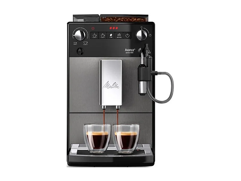 Machine a café - MELITTA - Avanza F270-100 - Réservoir d'eau 1,5 L - Réservoir a grains 250 g - 1450 W - Gris titanium