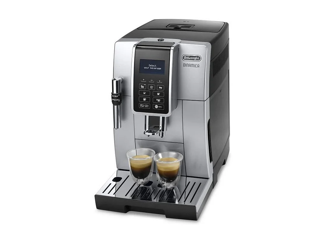Cafetera espresso automática Dinamica Ecam 350.35.SB con molinillo - Pantalla para 4 recetas - Plateada