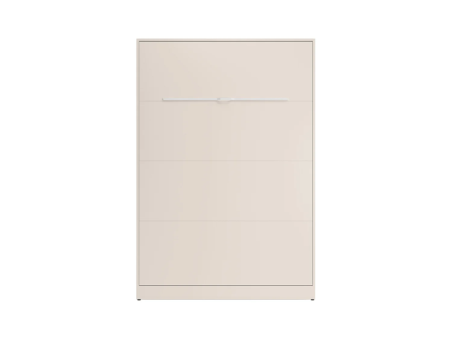 Lit escamotable 140 x 200 cm - Ouverture verticale manuelle - Avec LEDs - Beige + Matelas - RAPILI
