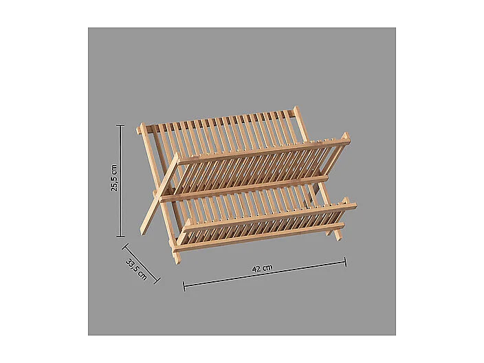 Égouttoir à Vaisselle Bambou "Latte" 42cm Naturel