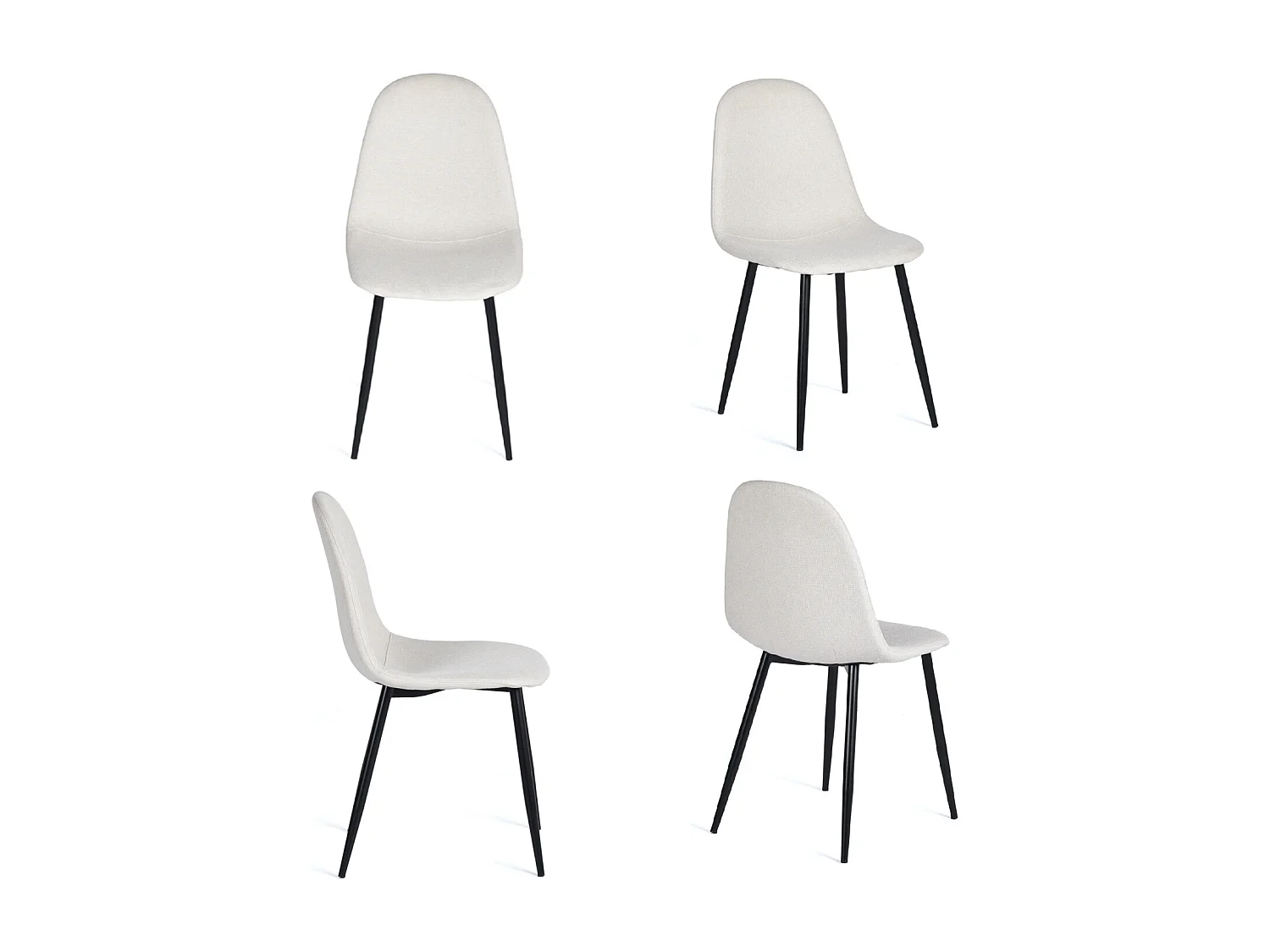 Ensemble de table à manger ronde avec 4 chaises, CLIFTOAKXSET