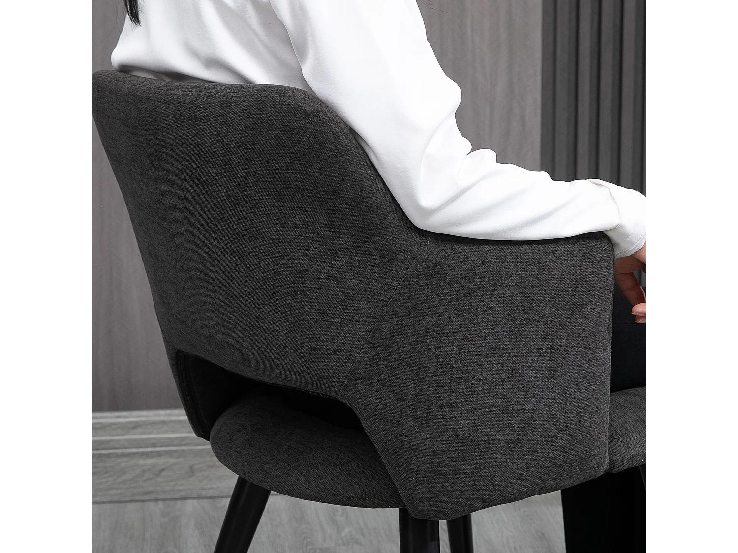 Ensemble de table à manger ronde avec 4 chaises, CLIFTOAKXSET