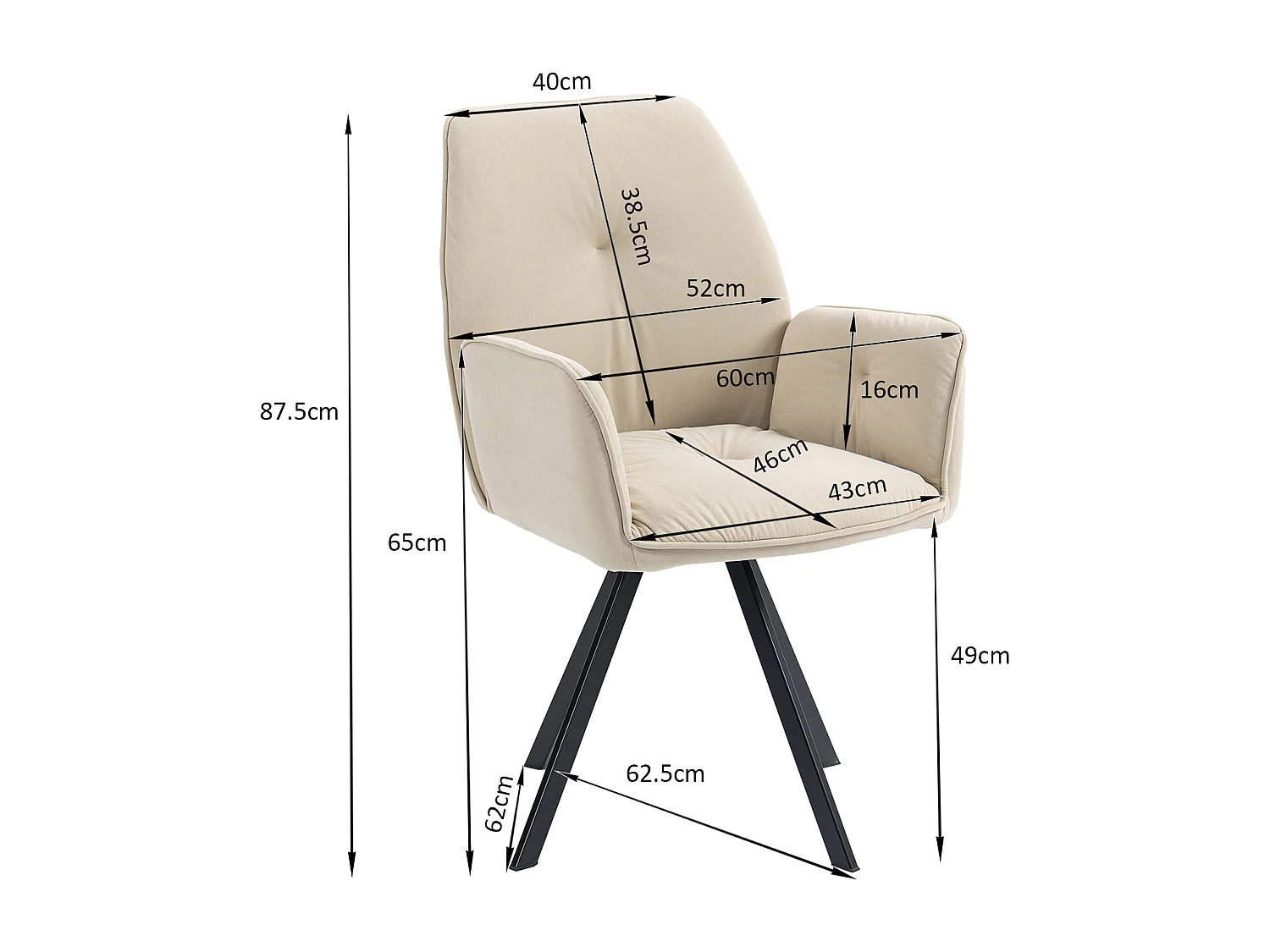 Ensemble de table à manger ronde avec 4 chaises, CLIFTOAKXSET