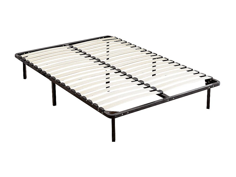 Ensemble Matelas à ressorts +Sommier à Lattes sur Pieds, 140x190cm, Epaisseur du Matelas 25cm