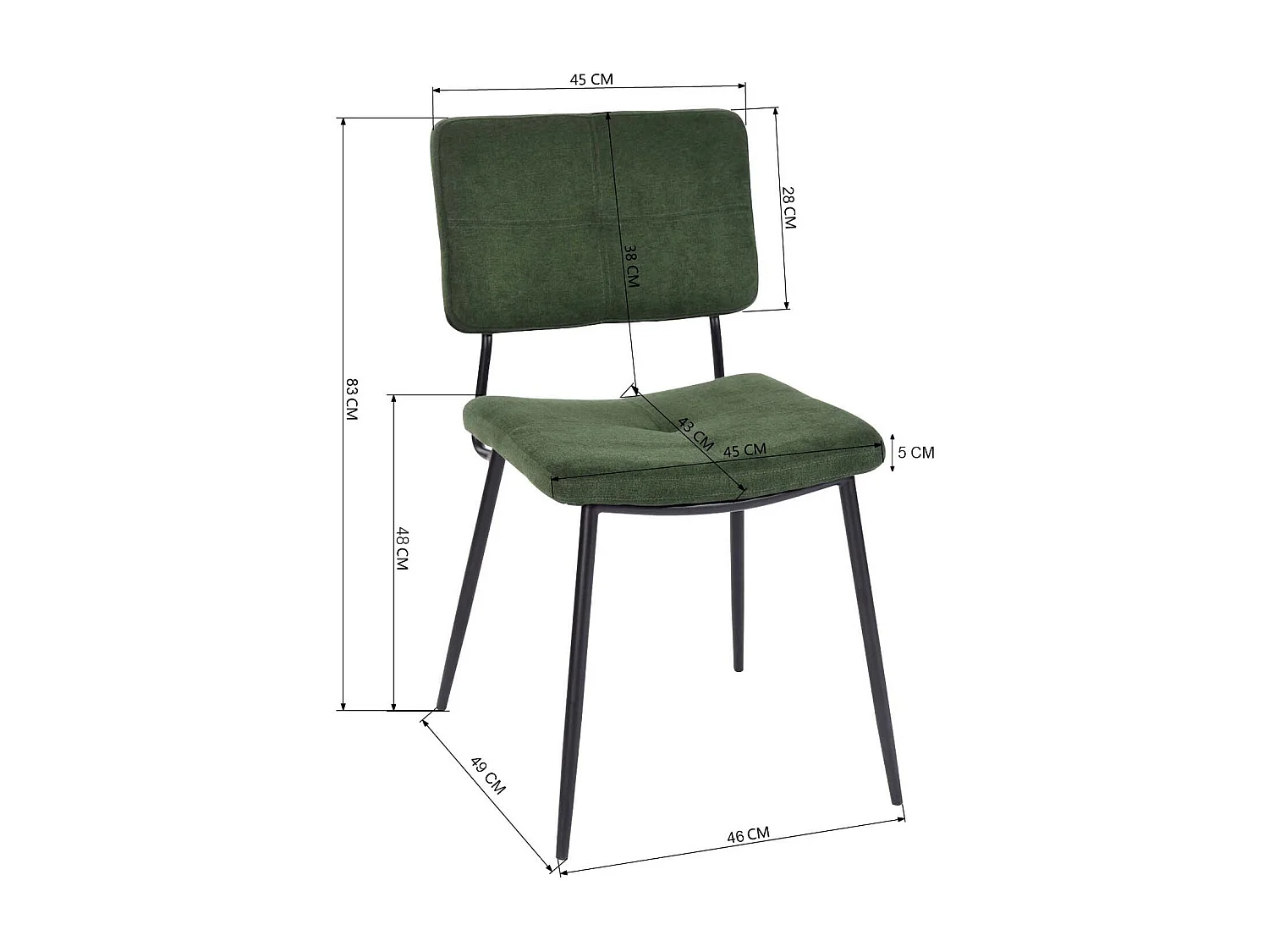 Ensemble de table à manger ronde avec 4 chaises, CLIFTOAKXSET