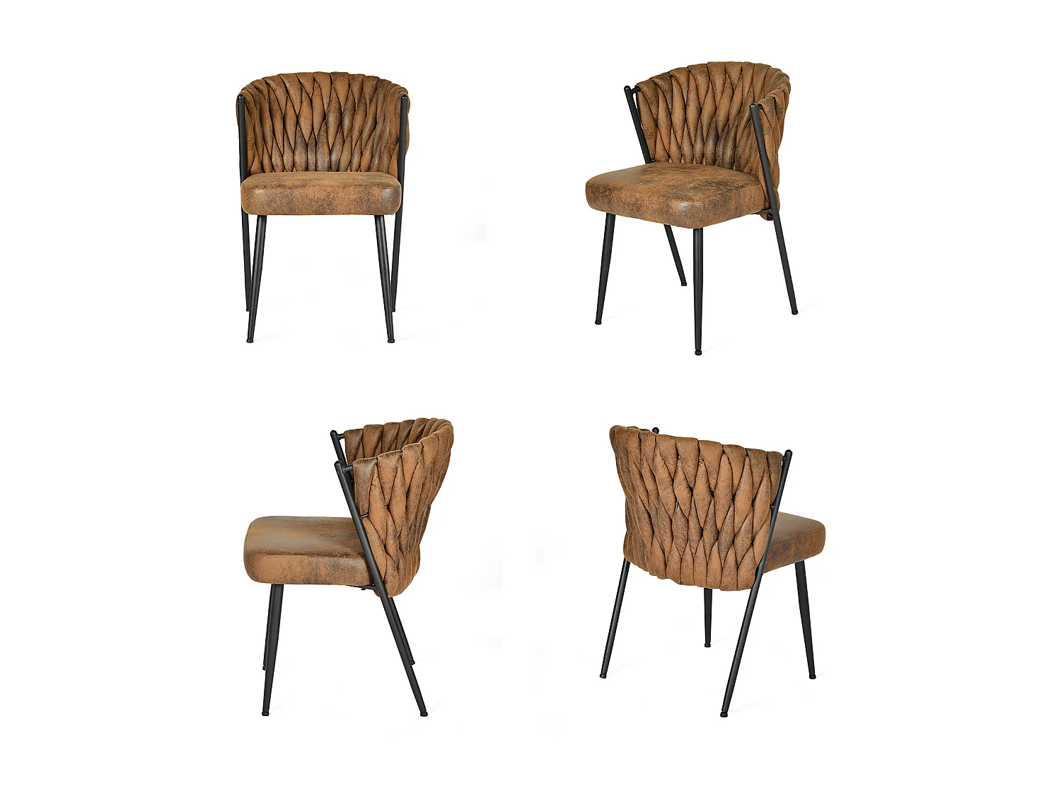 Ensemble de table à manger ronde avec 2 chaises, CLIFTOAKXSET3