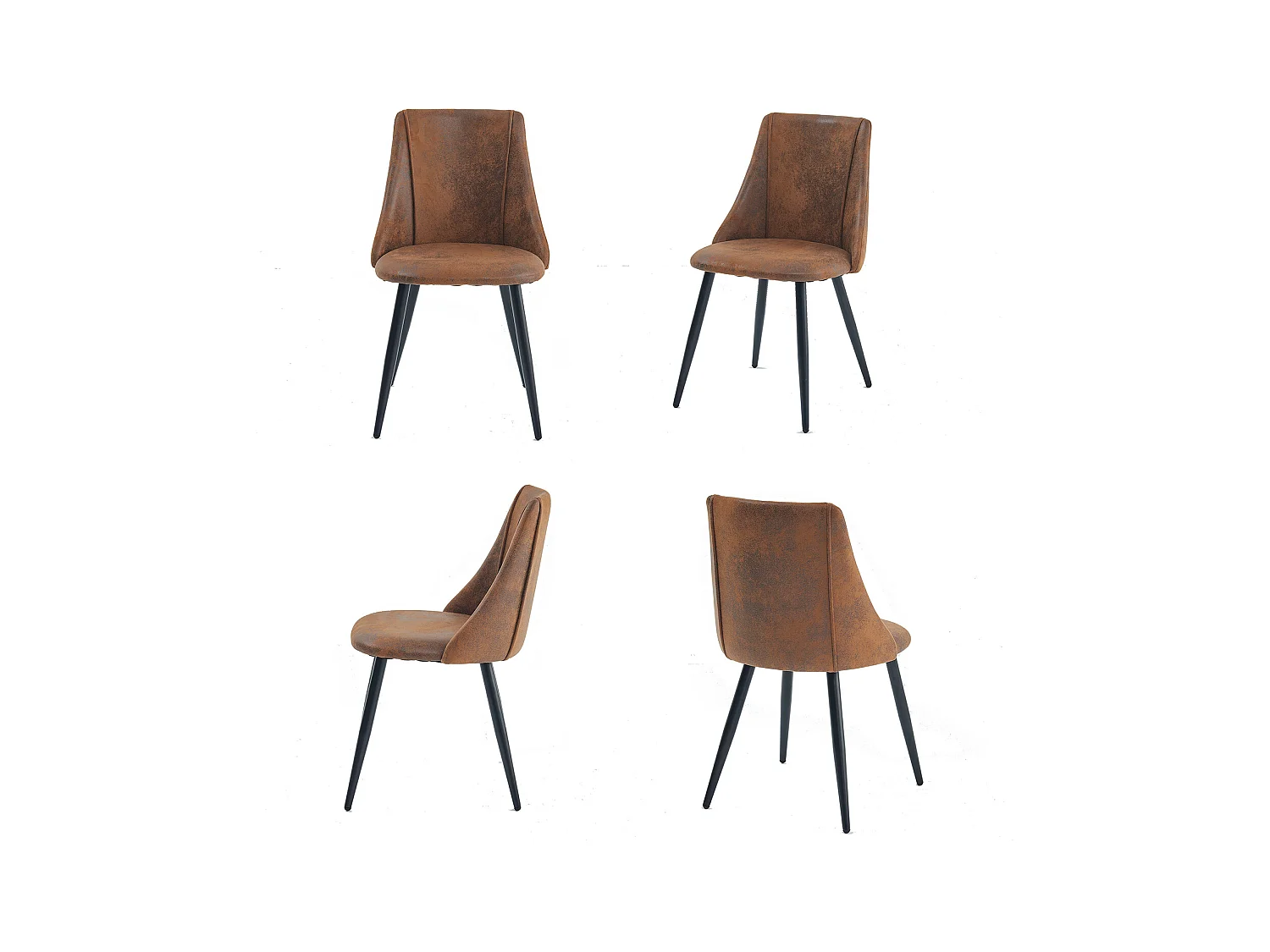 Ensemble de table à manger ronde avec 4 chaises, CLIFTOAKXSET