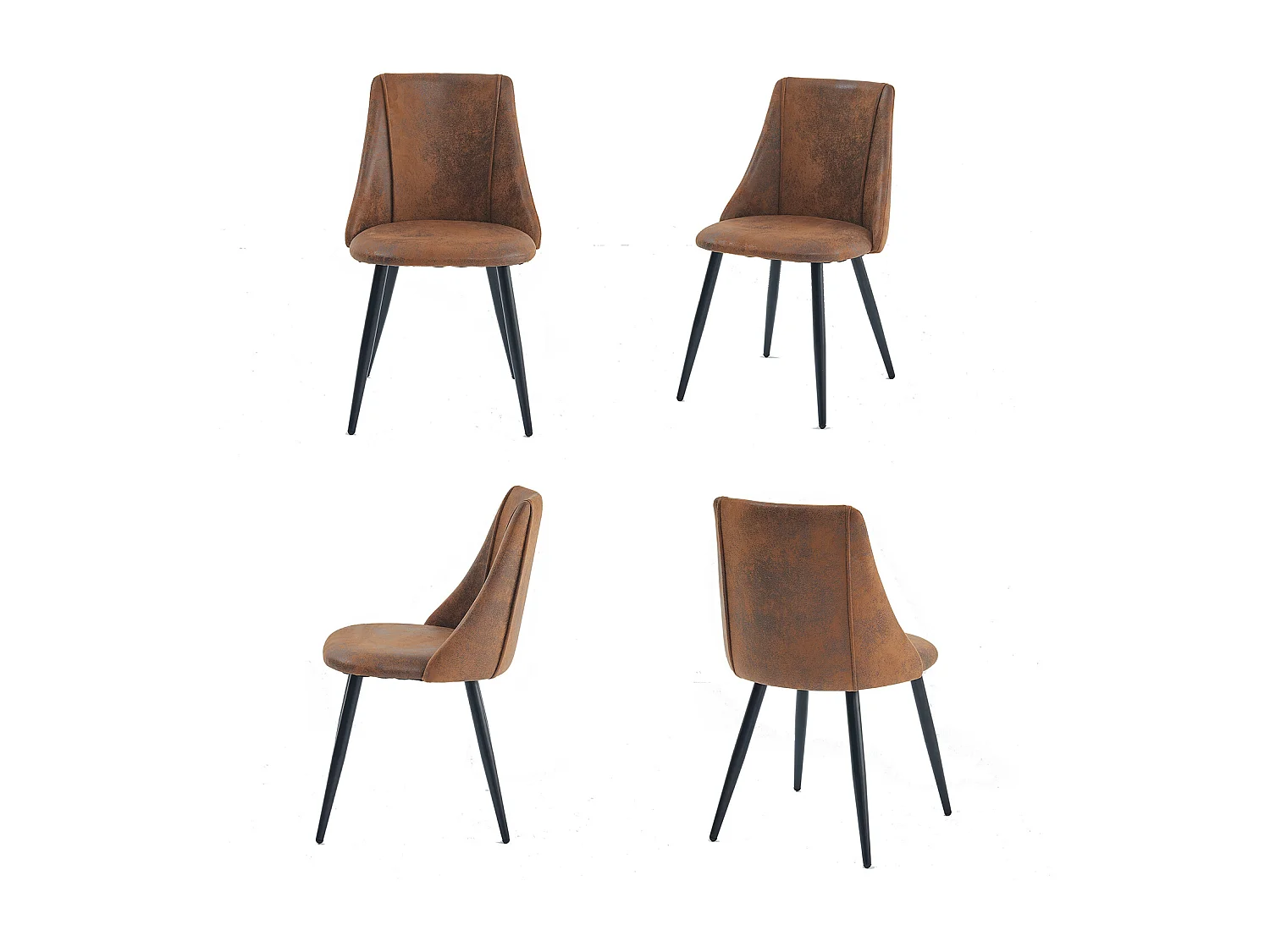 Ensemble de table à manger ronde avec 4 chaises, CLIFTOAKXSET