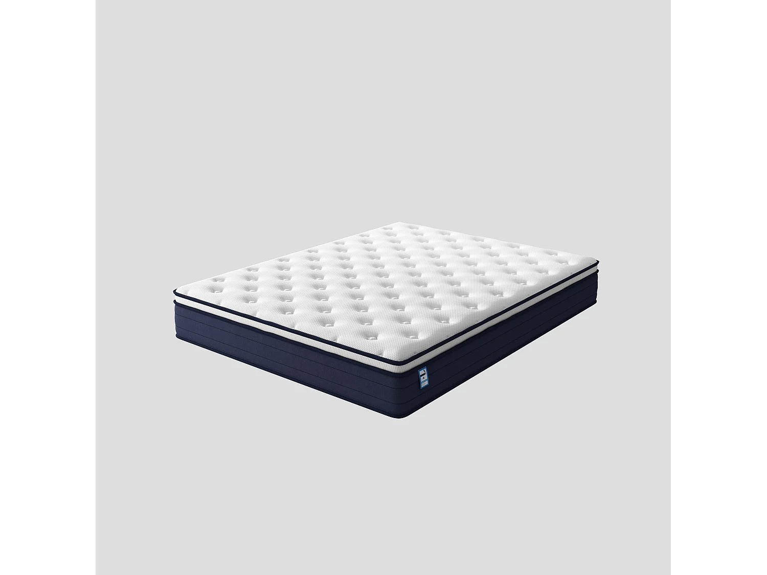 Set met springverenmatras + lattenbodem met brede latten 140 x 190 cm, dikte van de matras 25 cm