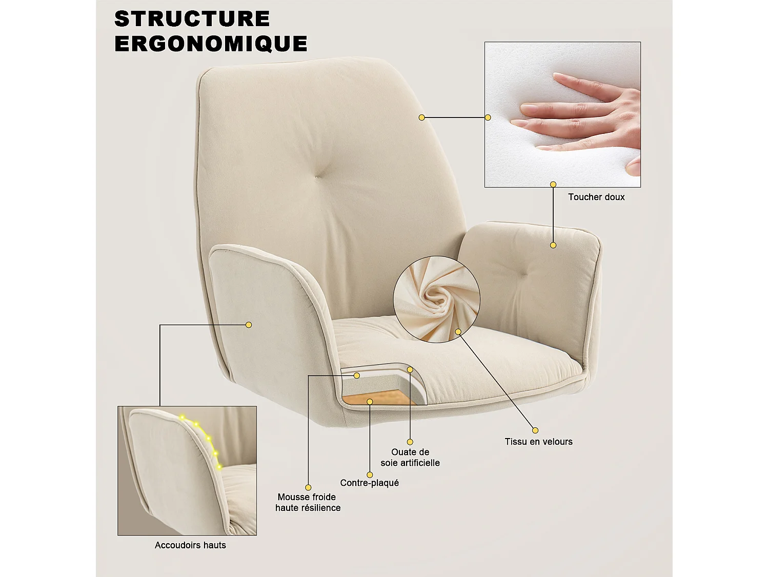 Ensemble de table à manger ronde avec 4 chaises, CLIFTOAKXSET