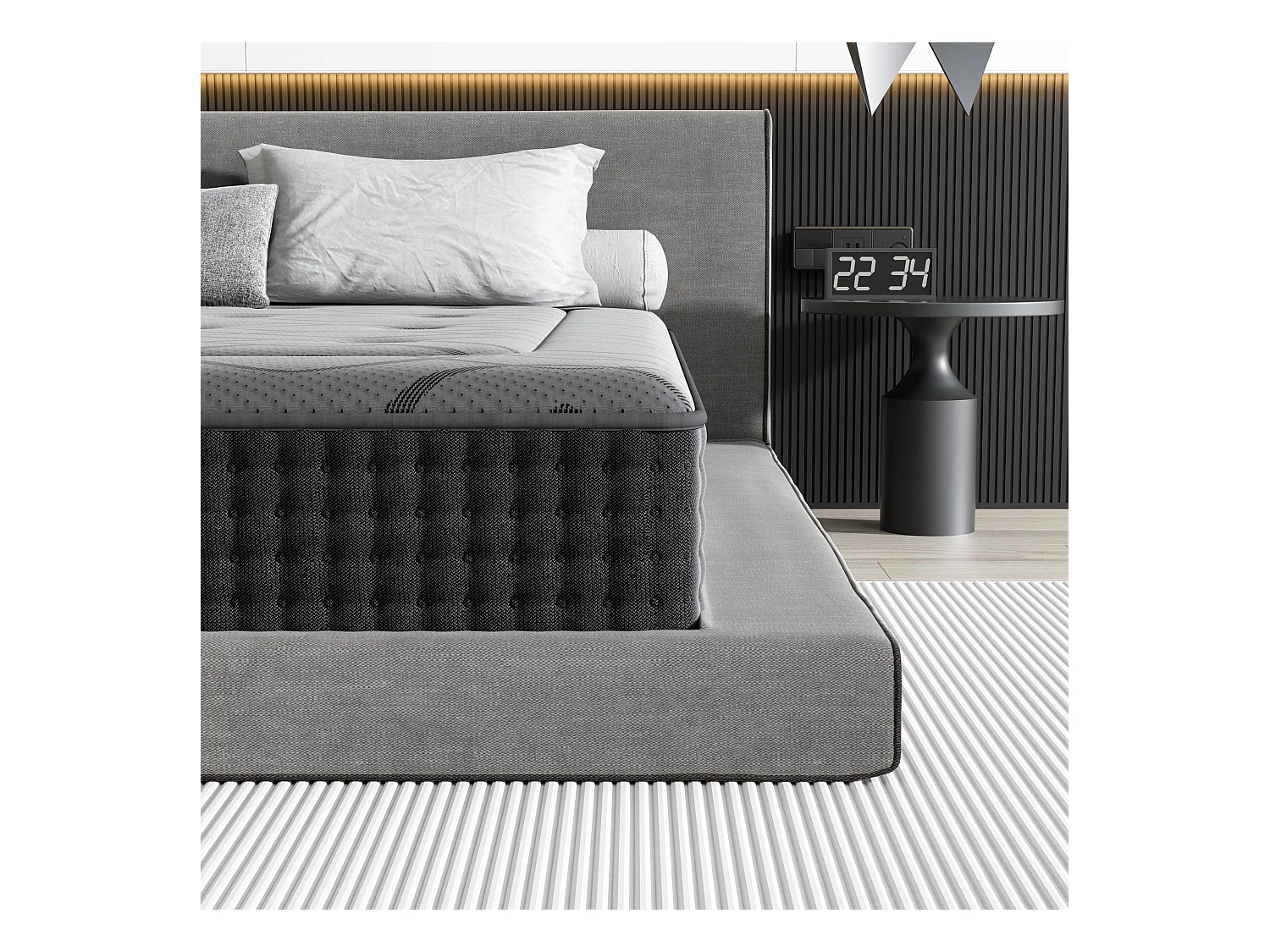 Matelas Ressorts 160x200 cm de Forme en Mousse et Ressorts, 30 cm Épaisseur