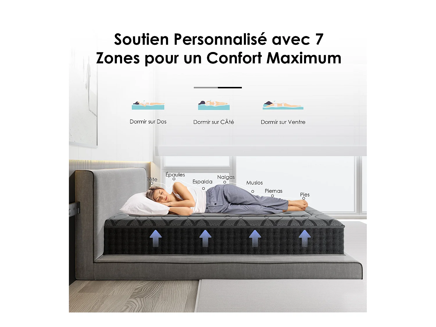 Matelas Ressorts 160x200 cm de Forme en Mousse et Ressorts, 30 cm Épaisseur