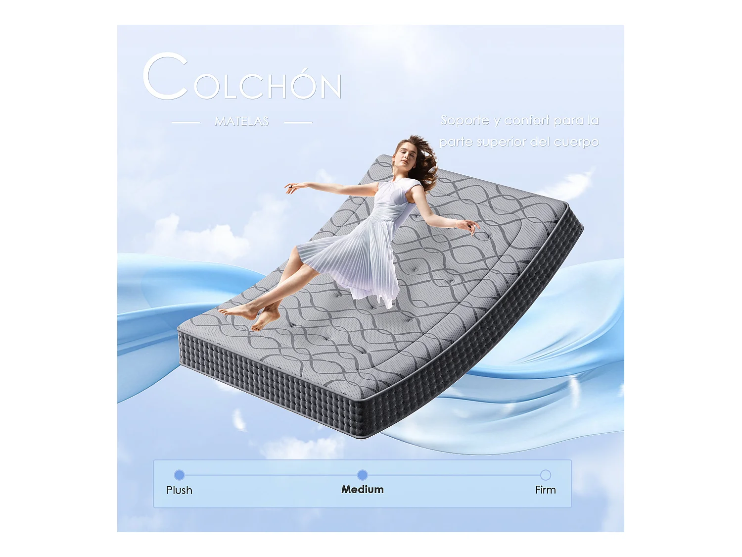 Matelas Ressorts 160x200 cm de Forme en Mousse et Ressorts, 30 cm Épaisseur