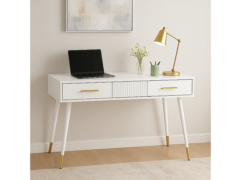 Bureau scandinave avec 2 tiroirs, ULTRAB OFFICE