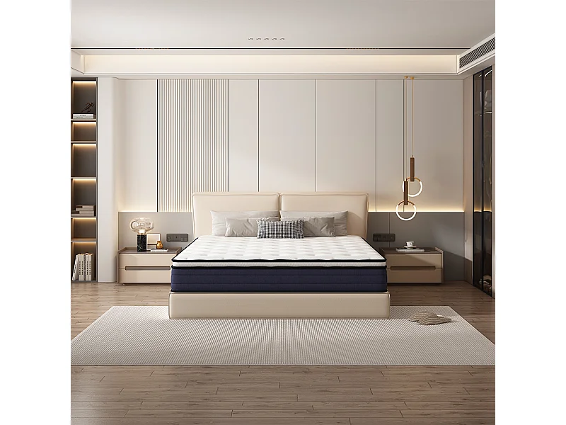 Matelas à Ressorts ensachés 140x190cm, 25 cm d'épaisseur