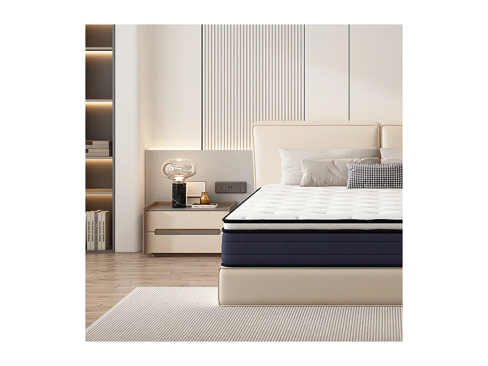 Matelas à Ressorts ensachés 140x190cm, 25 cm d'épaisseur