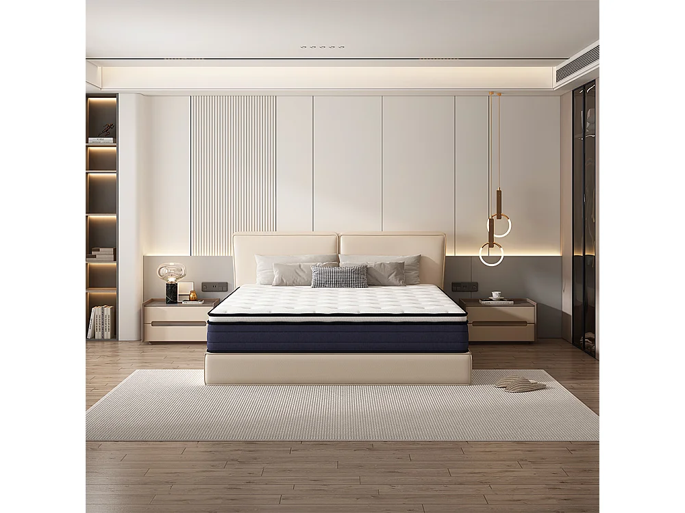 Matelas à Ressorts ensachés 140x190cm, 25 cm d'épaisseur