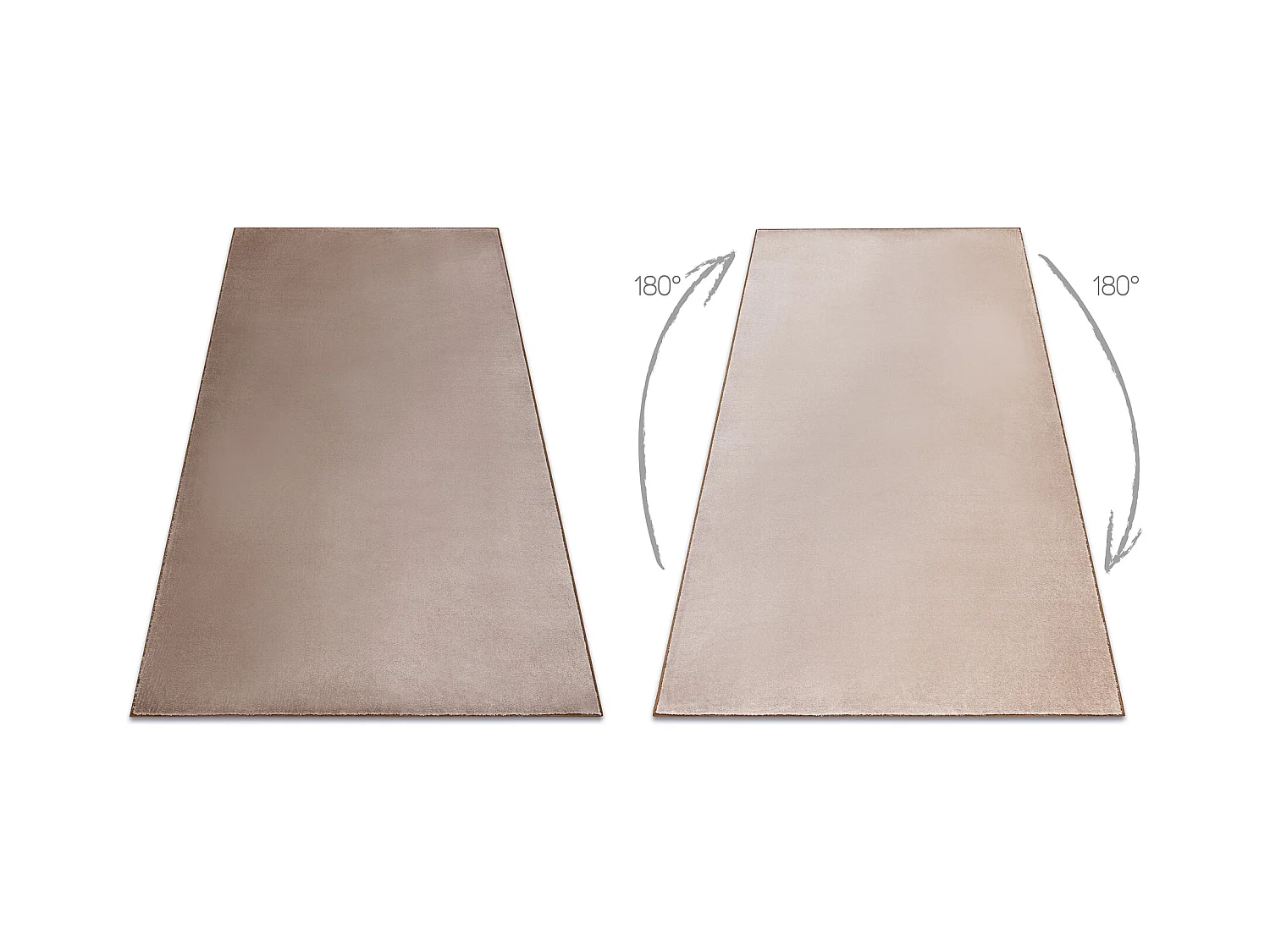 Tapis - Moquette SEDUCTION taupe 49 doux, durable, chambre, hôtel 100x250 cm