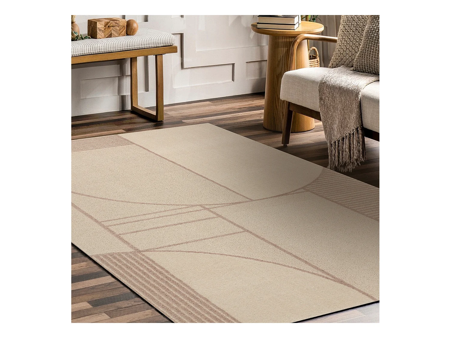 Moquette en laine FLUX 461.14.AE200 OSTA - Géométrique, structurelle 160x230 cm