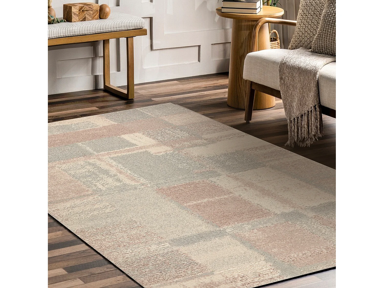 Moquette en laine FLUX 461.43.AE200 OSTA - Géométrique, structurelle 240x340 cm