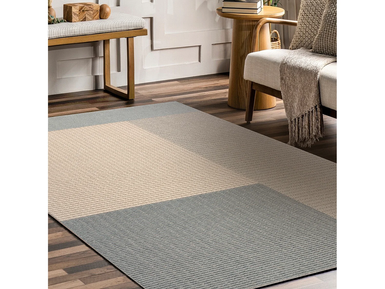 FLUX 461.9.AE500 tappeto in lana OSTA - Geometrico, strutturale, loft  135x200 cm