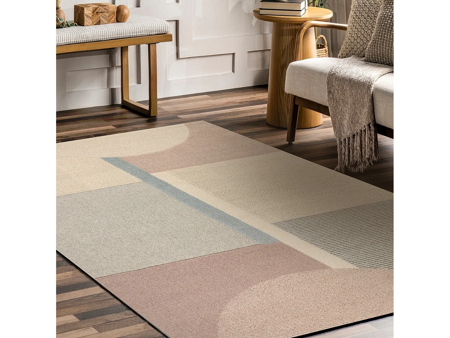 Moquette en laine FLUX 461.1.AE990 OSTA - Géométrique, structurelle, 240x340 cm