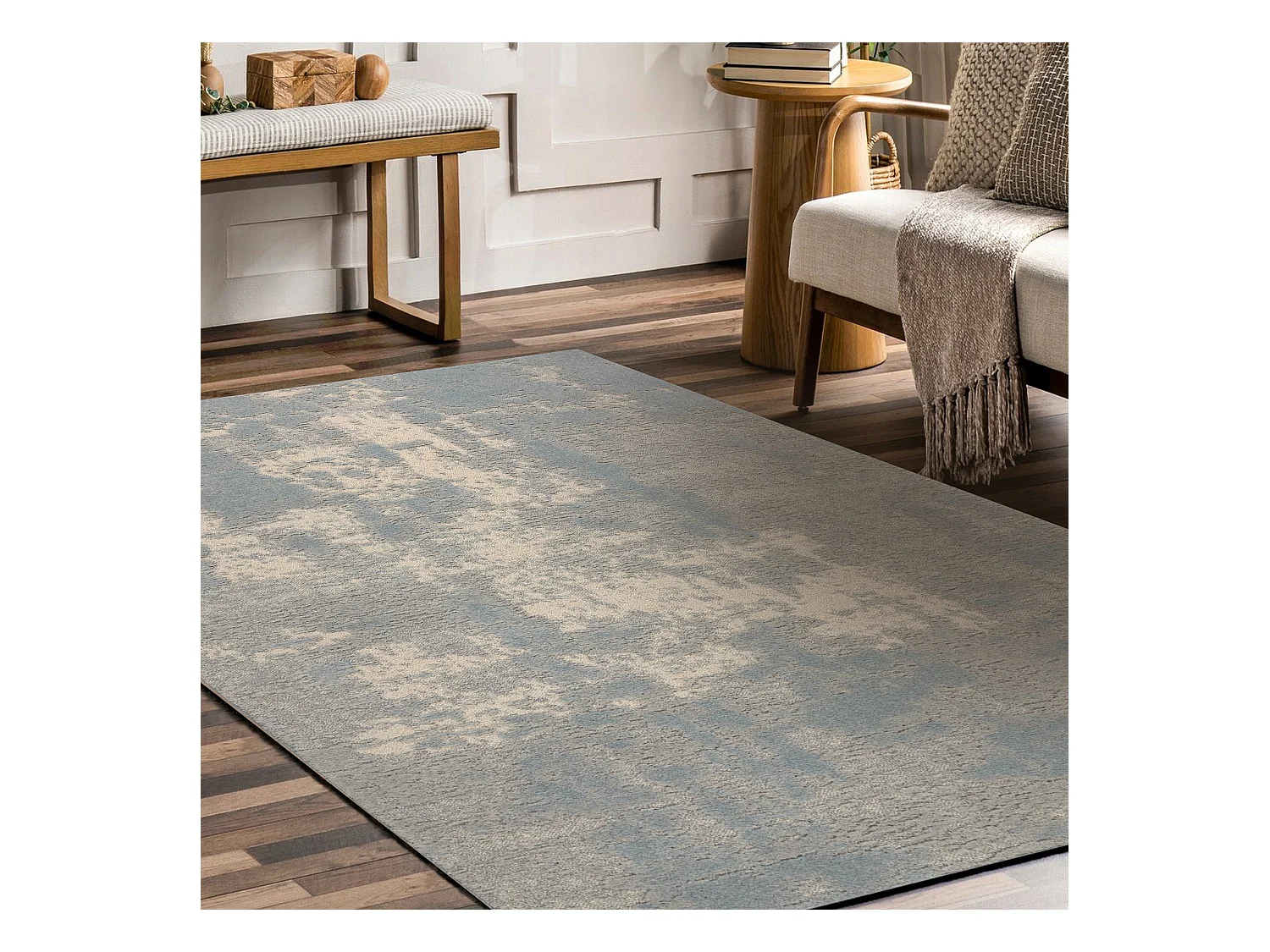 Moquette en laine FLUX 461.2.AE500 OSTA - Abstraction, structurelle, l 200x300 cm