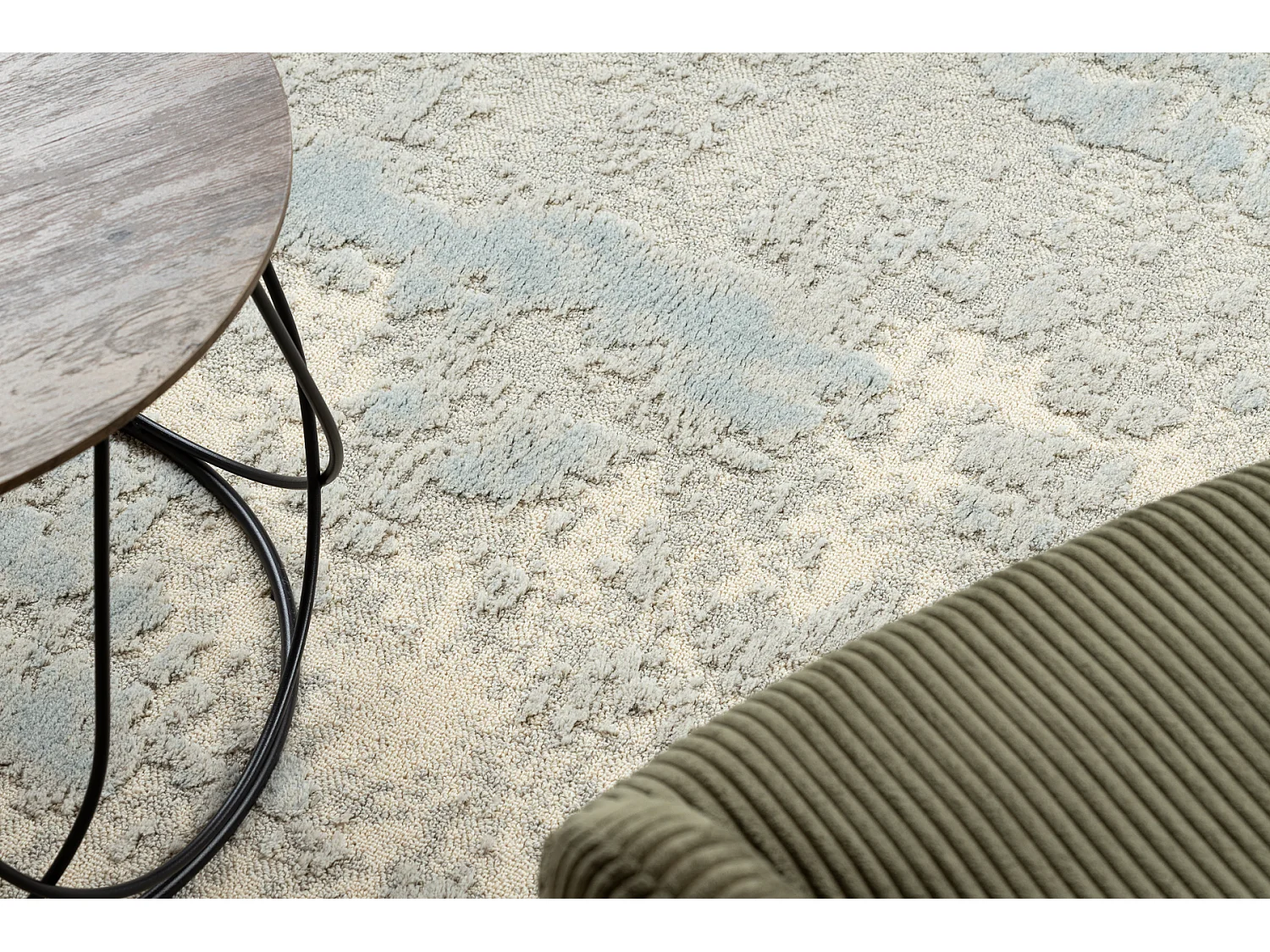 Moquette en laine FLUX 461.2.AE500 OSTA - Abstraction, structurelle, l 200x300 cm