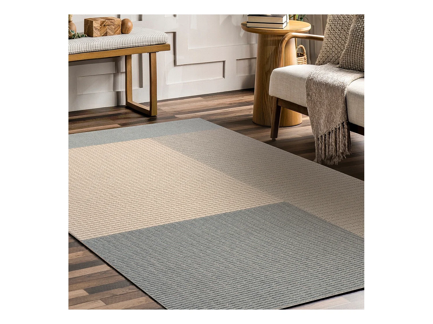 Moquette en laine FLUX 461.9.AE500 OSTA - Géométrique, structurelle, 80x140 cm