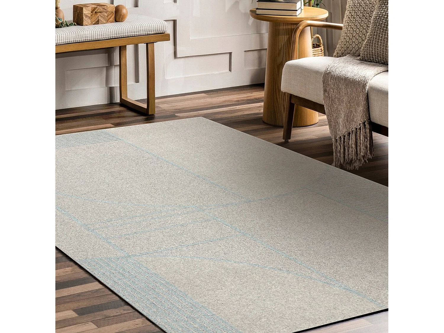 FLUX 461.14.AE120 tappeto in lana OSTA - Geometrico, strutturale, loft 240x340 cm