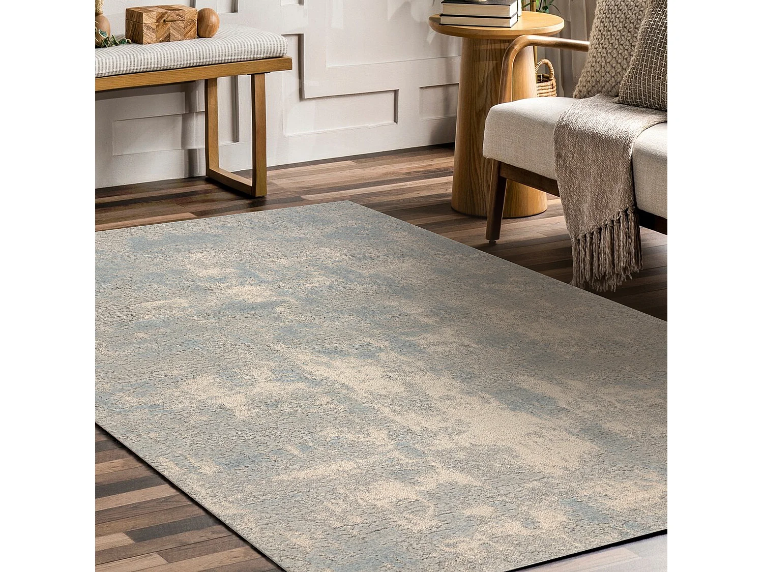 Moquette en laine FLUX 461.46.AE500 OSTA - Abstraction, structurelle,  200x300 cm