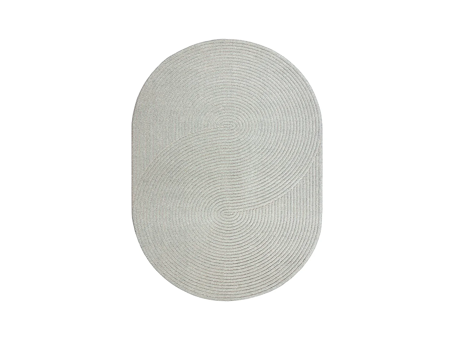 Moquette en laine FLUX ovale 461.67.AE503 OSTA - Géométrique, struct 200x300 cm