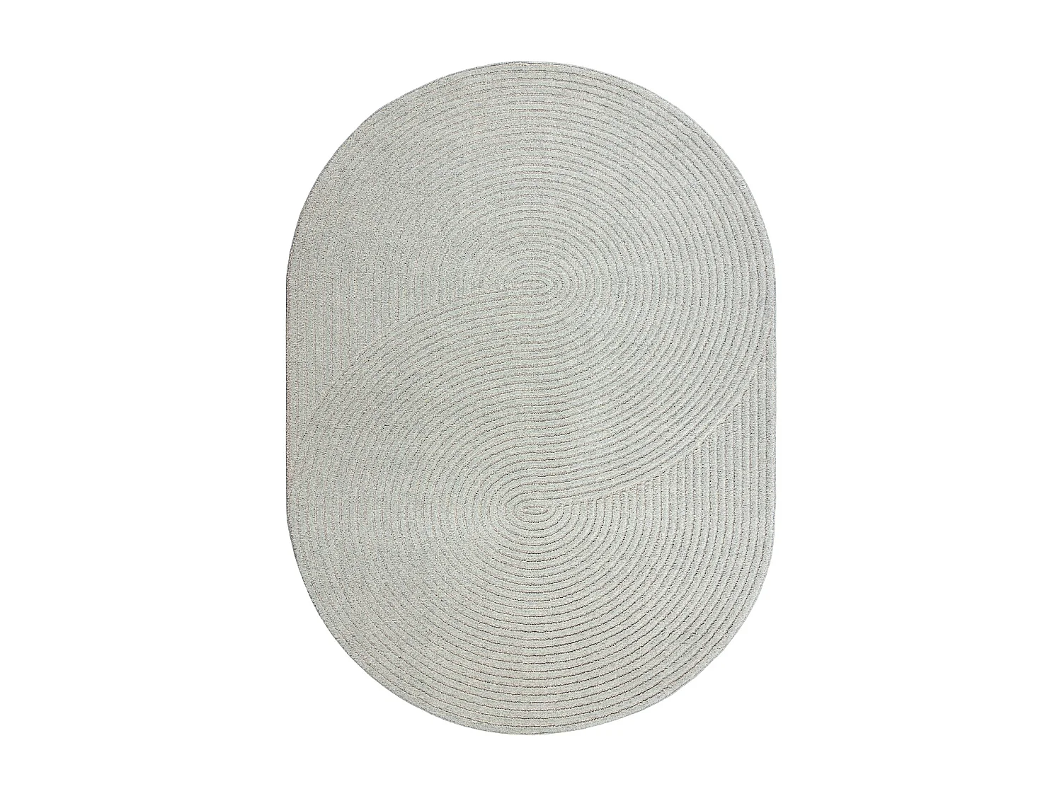 Moquette en laine FLUX ovale 461.67.AE503 OSTA - Géométrique, struct 200x300 cm