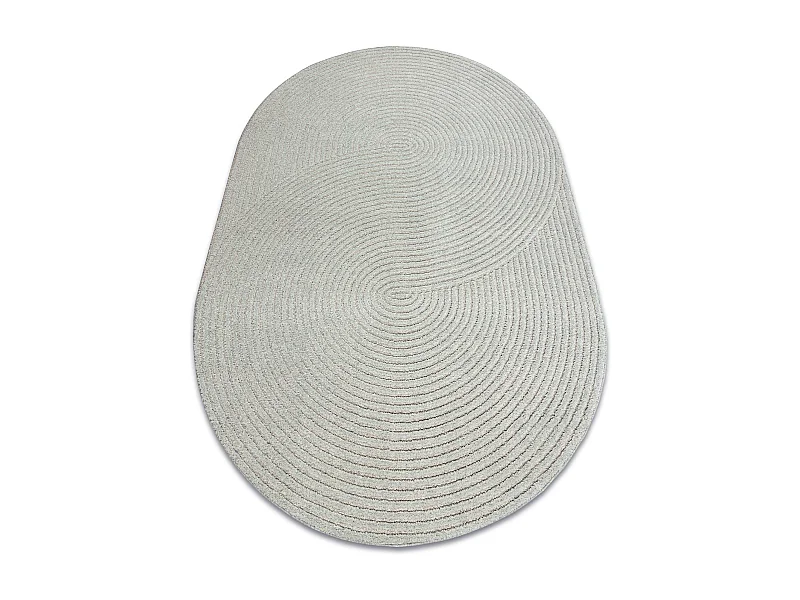 FLUX Oval 461.67.AE503 Wollteppich OSTA - Geometrisch, Strukturell, Lo 200x300 cm