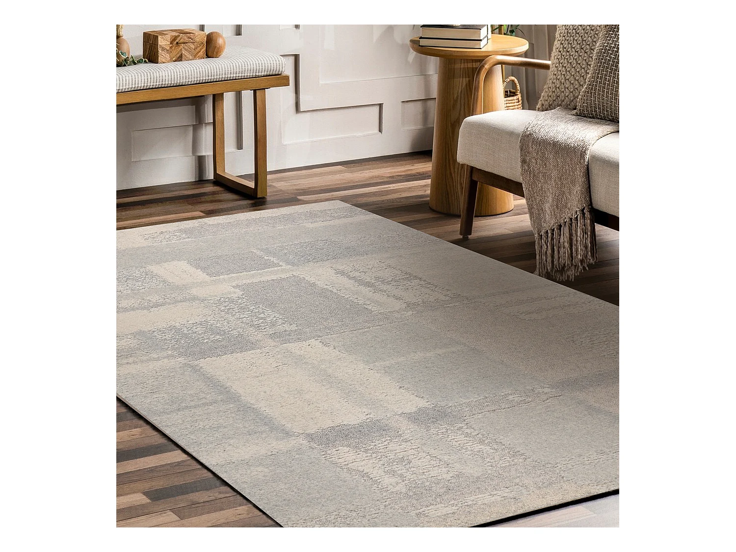 Moquette en laine FLUX 461.43.AE110 OSTA - Géométrique, structurelle 120x170 cm