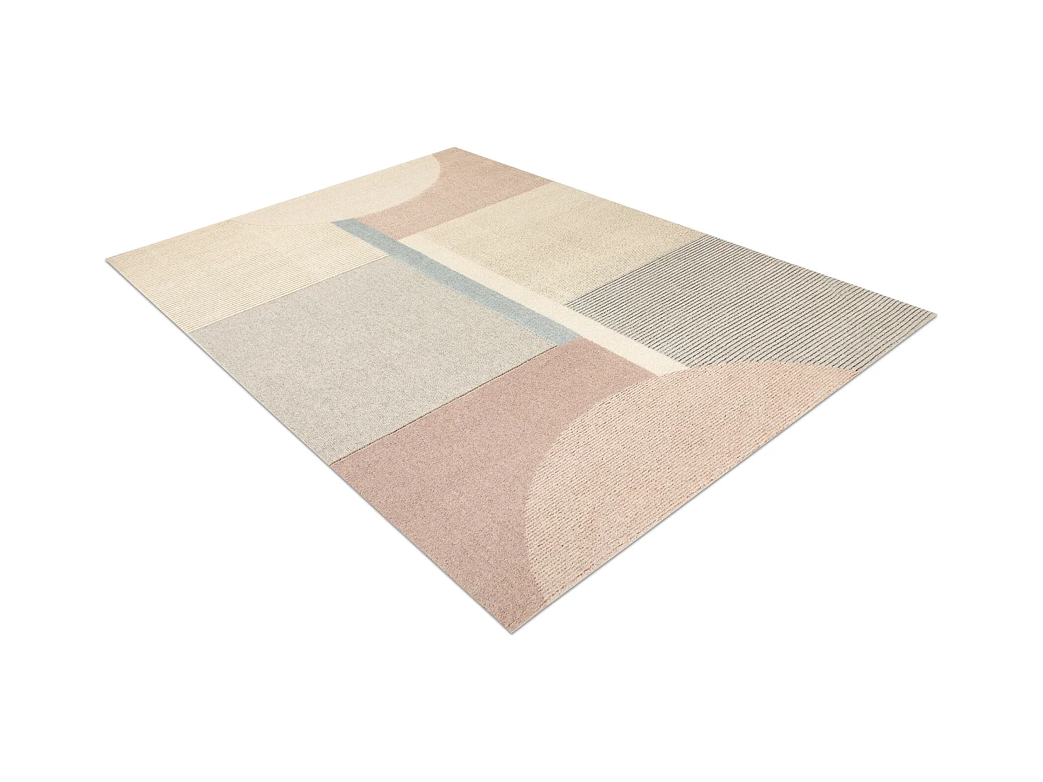 Moquette en laine FLUX 461.1.AE990 OSTA - Géométrique, structurelle, 80x140 cm