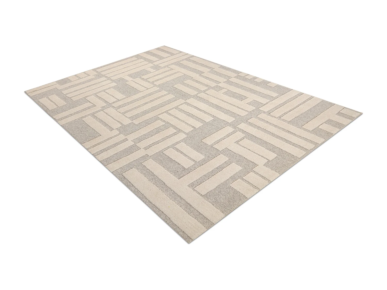 Moquette en laine FLUX 461.95.AE110 OSTA - Géométrique, structurelle 135x200 cm