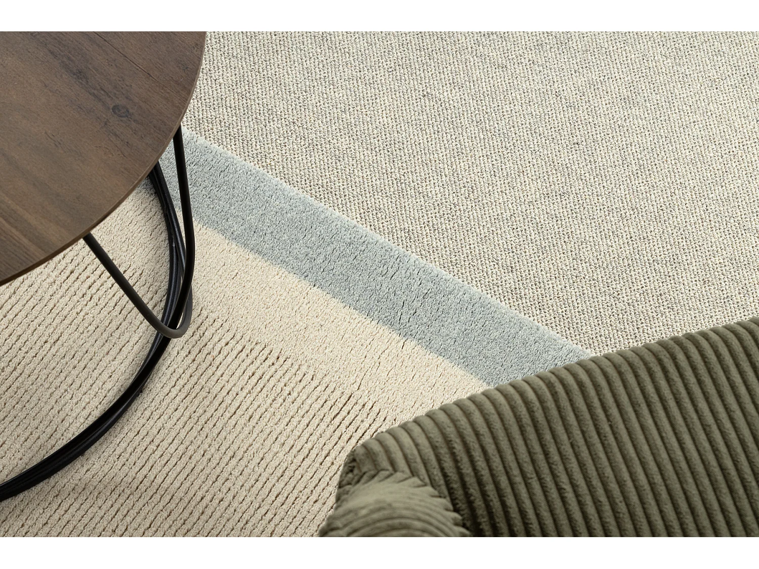 Moquette en laine FLUX 461.1.AE990 OSTA - Géométrique, structurelle, 160x230 cm