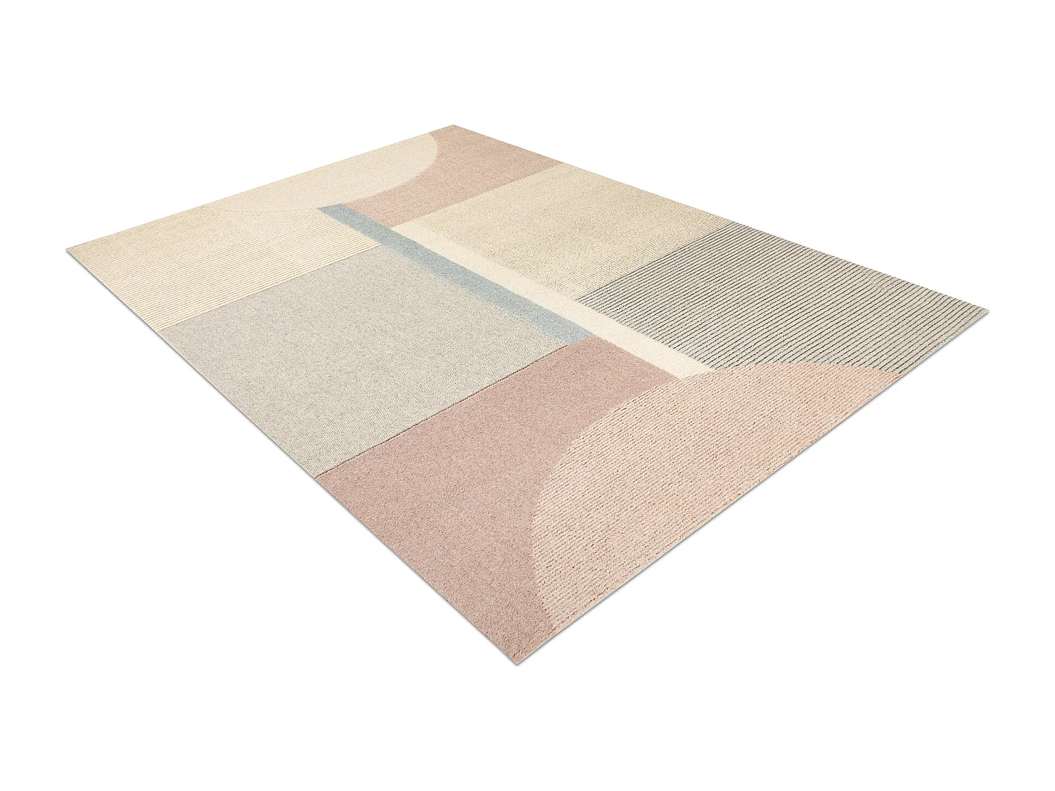 Moquette en laine FLUX 461.1.AE990 OSTA - Géométrique, structurelle, 160x230 cm